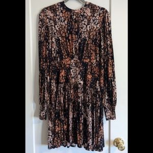 Free People Floral Long-Sleeve Dress